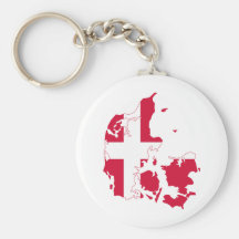 Dänemark-Flaggenkarte DK Schlüsselbänder