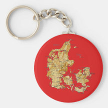 Dänemark-Karte Keychain Schlüsselband