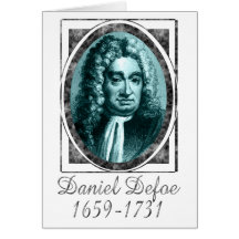 Daniel Defoe Grußkarte