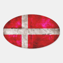 Dänische Flagge Stickers