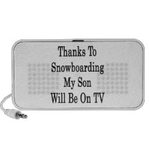 Dank Snowboarding mein Sohn sind im Fernsehen Notebook Speaker