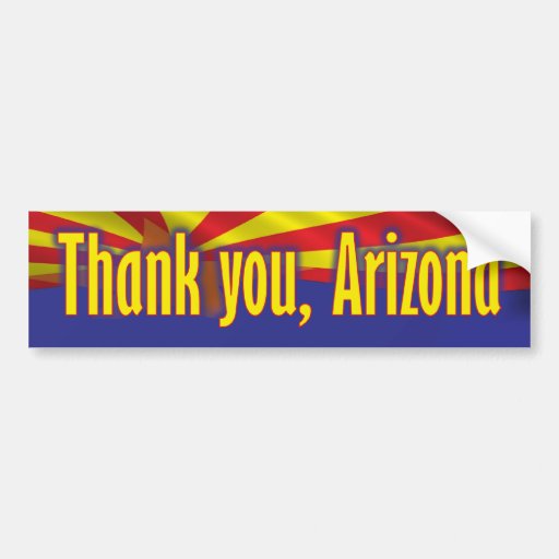 Danke Arizona - Unterstützung Arizona Auto Sticker