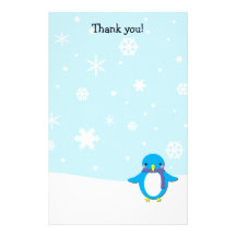 Danke beschriftet das stationäre Pinguin-Weihnacht Individuelle Büropapiere