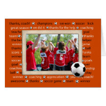 Danke Fotokarte für Fußball-Trainer