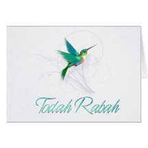 Danke in hebräischem ~Todah Rabah ~ Kolibri Grußkarten