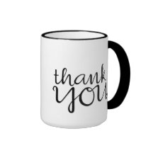 Danke kursiver schwarzer Becher Tasse
