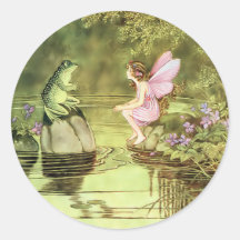 Danke, mit Fee und Frosch zu kardieren Sticker