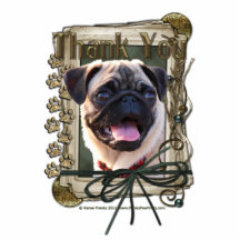 Danke - Steintatzen - Mops Foto Figuren