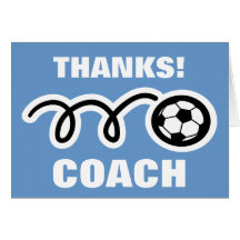 Danke zu kardieren für Fußballtrainer Grußkarten
