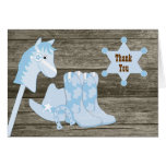 Danken blaue Cowboy-Babyparty Browns Ihnen Karten
