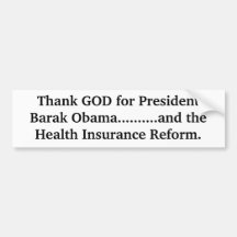 Danken Sie GOTT für Präsidenten Barak Obama ...... Auto Sticker