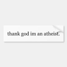 danken Sie Gott im ein Atheist Autosticker