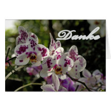 Dankeskarte mit Orchideen
