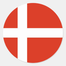 Dannebrog; Die offizielle Flagge von Dänemark Stickers