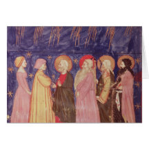 Dante und Beatrice mit den Heiligen des Paradieses Grußkarten