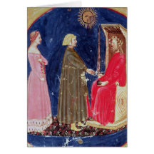 Dante und Beatrice vor Justinian Karten