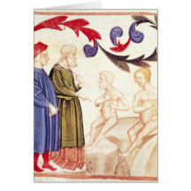 Dante, Virgil und Pest-geschlagen Karte