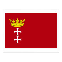 Danzig- - Gdansk-Flagge Postkarten