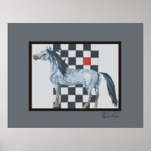 Dapple Grau Plakatdruck