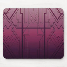 Dark Magenta Art Deco Mousepad