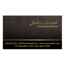 Darker Leather Investment Banker Business Card
