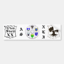 Darkwood weißes Schild XX, ALS XLI Auto Aufkleber