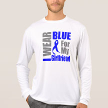 Darmkrebs trage ich blaues Band-Freundin Hemd