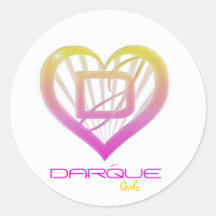 DarQue Girlz StickRz Runde Aufkleber