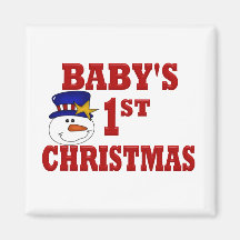 Das 1. Weihnachten des Schneemann-Babys Magnete