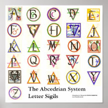 Das Abcedrian Systems-Alphabet-Plakat