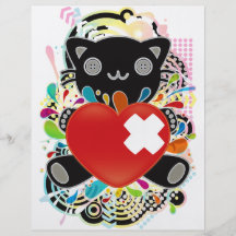 Das angefüllte Spielzeug der Katze Flyerdruck