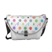 Das Atheismus-Monogramm-(hell auf Weiß) Bote bausc Kurier Taschen