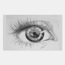 Das Auge der Zeit Rechrteckaufkleber