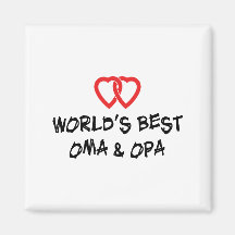 Das beste Oma u. das Opa der Welt Magnete