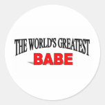 Das bestste Baby der Welt Runder Aufkleber