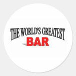 Das bestste Bar der Welt Runder Sticker