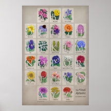 Das Blumenalphabet Plakat