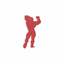 Das Bodybuilding-Haltung der Männer Bestickte Jacke