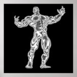 Das Bodybuilding-Plakat der Männer