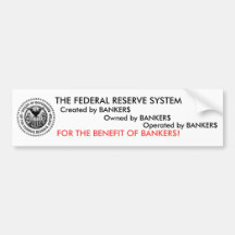 Das bundesstaatliche Reserve-System ist ein Scam Auto Aufkleber
