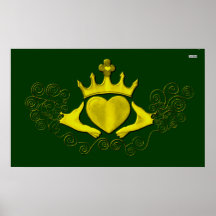 Das Claddagh (Gold) Plakat