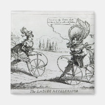 Das Damen-Gaspedal, 1819 Kühlschrankmagnet