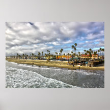 "Das Ende eines Tages" Newport-Strand CA Plakatdruck
