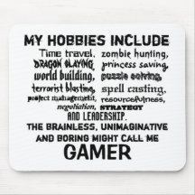 Das entscheidenden Kredo des Gamers (weiß) Mousepad