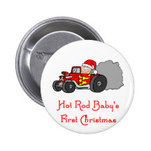 Das erste Weihnachten des Auto-Babys Buttons