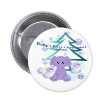 Das erste Weihnachten des Babys Anstecknadelbutton