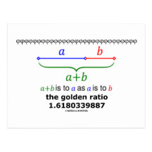 Das goldene Verhältnis (Mathematik 1,6180339887) Postkarte