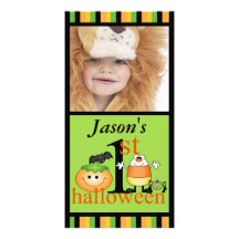 Das Halloween-Foto-Karte des Babys 1. Fotokarten