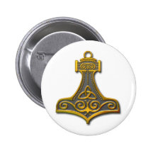 Das Hammer-Gold des Thors Anstecknadelbutton