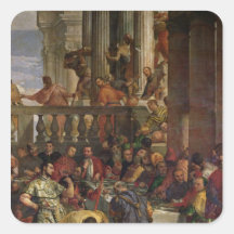 Das Heirat-Fest bei Cana Quadratsticker